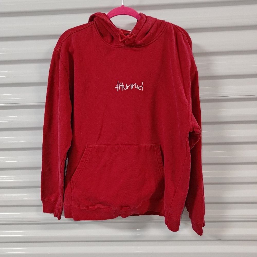 4 Hunnid 400 Rap Hip-hop Graphic Pullover Hoodie L